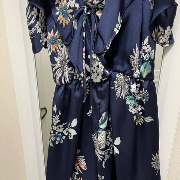 SATIN FLORAL ROMPER - Picture 3 of 6